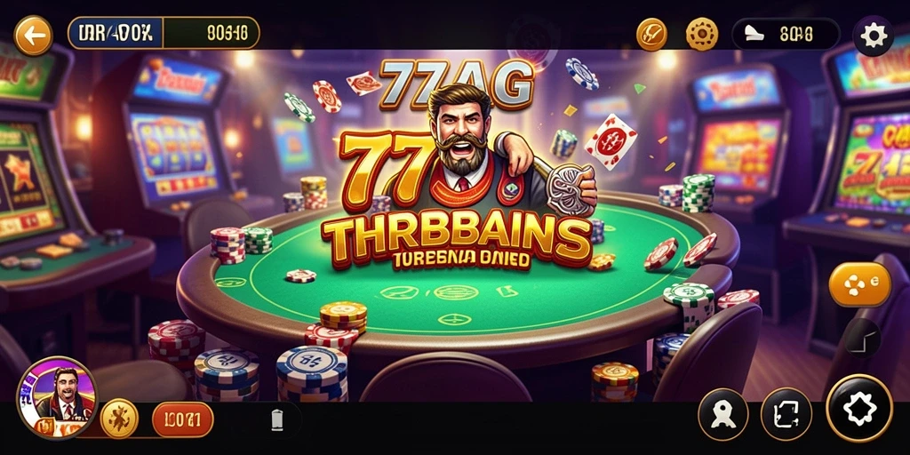 Tampilan menarik dari gameplay kasino 77AG yang mendebarkan.