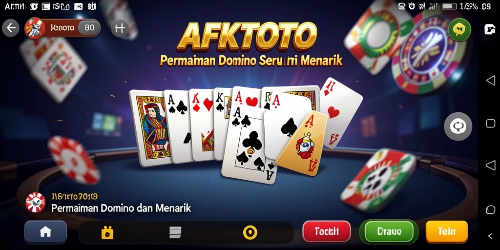 Tangkapan layar gameplay domino yang mendebarkan di AFKTOTO.
