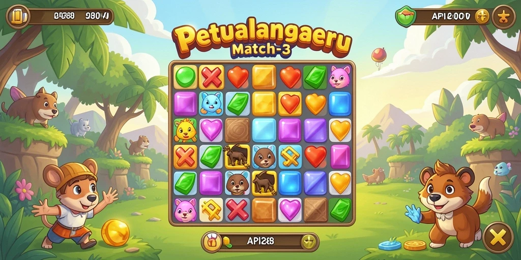 Screenshot menampilkan gameplay seru dan grafis menarik dari API288.