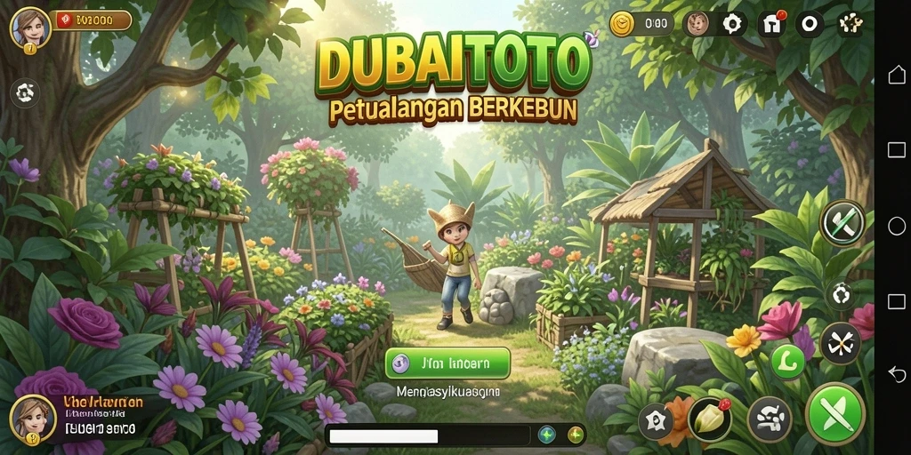 Gameplay DUBAITOTO yang menarik saat berkebun.