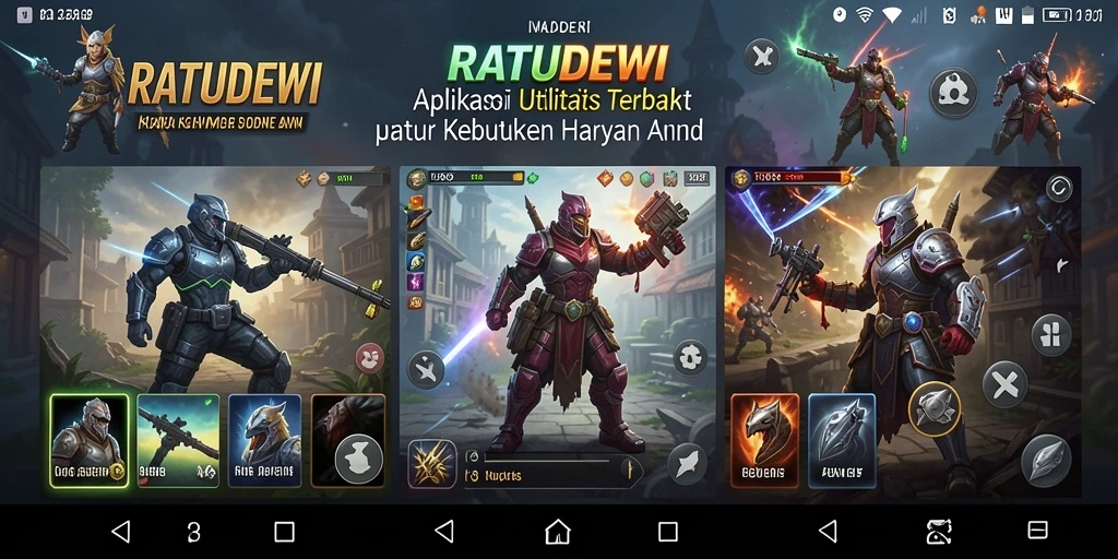 Tampilan utama RATUDEWI dengan berbagai fitur utilitas.