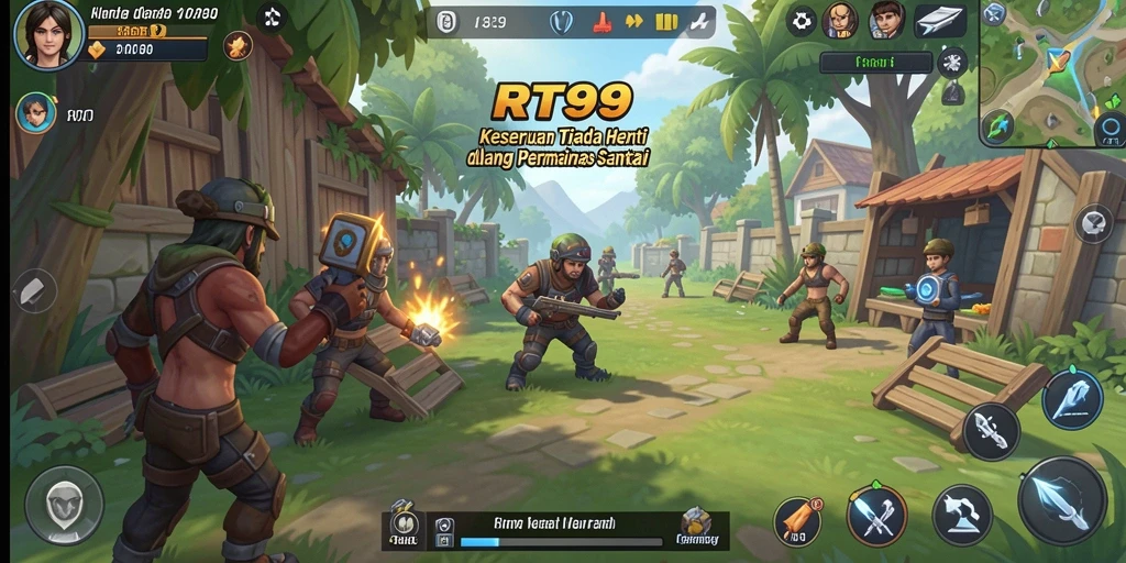 Tampilan gameplay RT99 yang penuh warna dan seru.